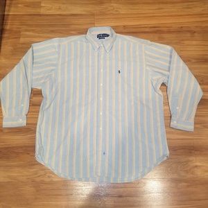 Polo by Ralph Lauren Men's Blue Striped Shirt